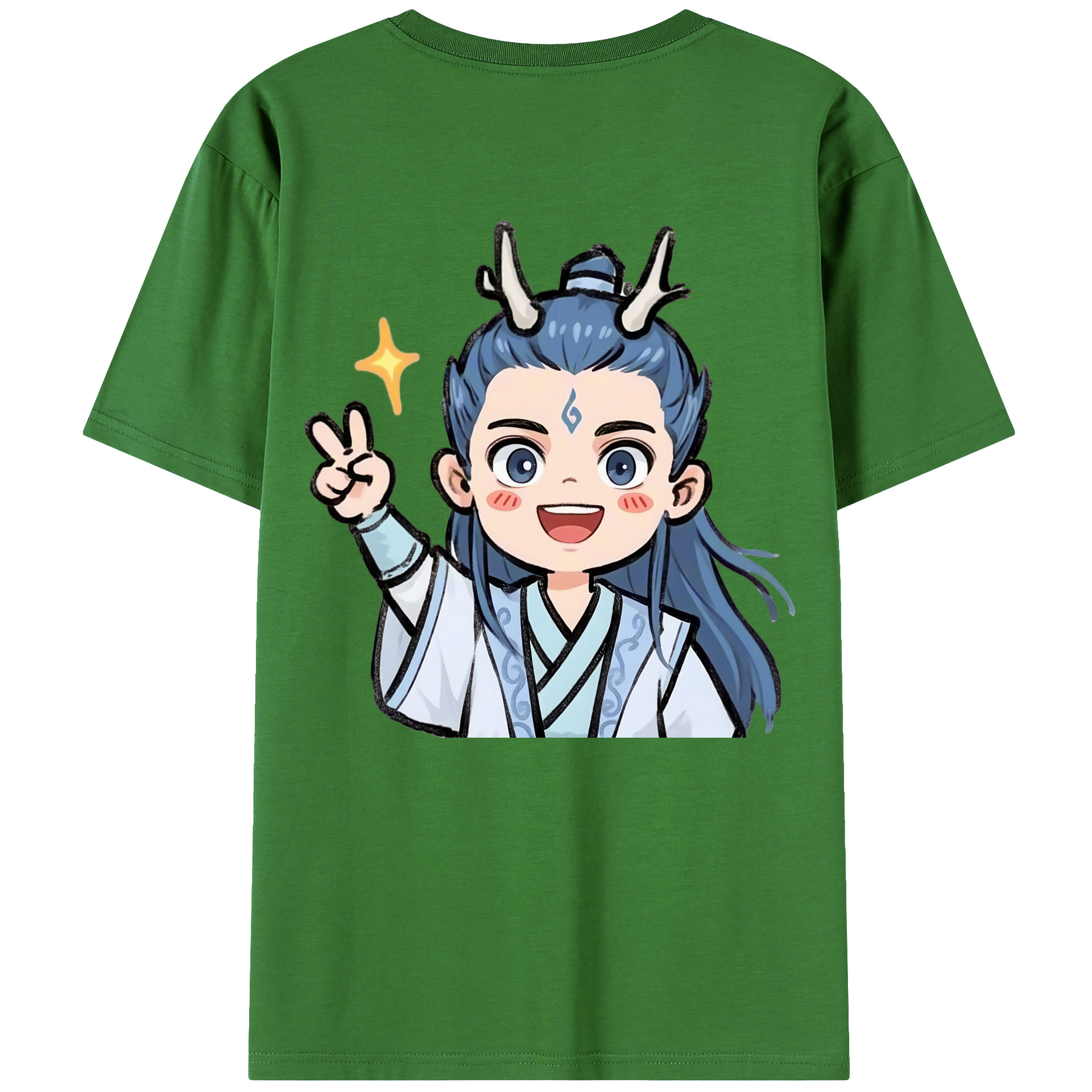 （画像用） Ne Zha 2 ナタ 魔童の大暴れ レディース半袖Tシャツ(バックプリント)